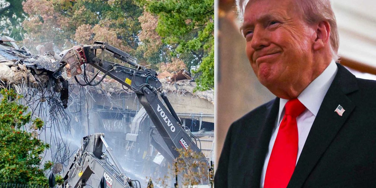 Trump administration ridicules the anger of 'crazy leftists' as work starts on ballroom at the White House