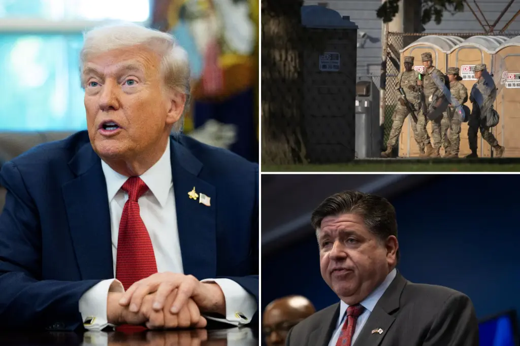 Trump claims JB Pritzker should face jail time for failing to protect ICE in Chicago.