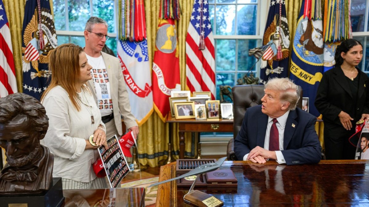 Trump expresses gratitude to hostage families for their letter nominating him for the Nobel Peace Prize.