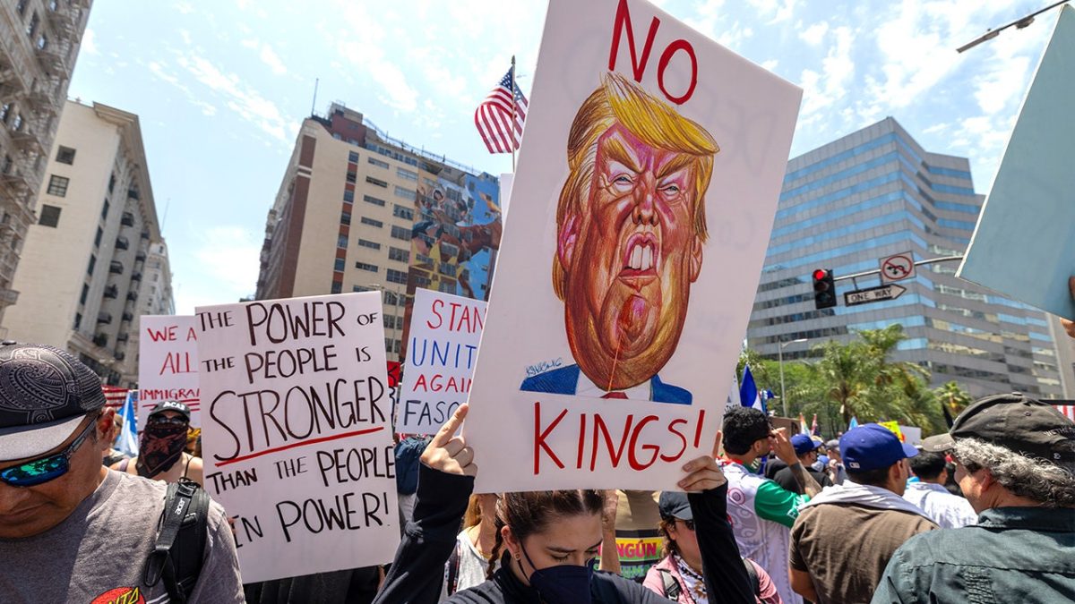 Trump responds to 'No Kings' demonstrators, claiming he puts in a lot of effort.