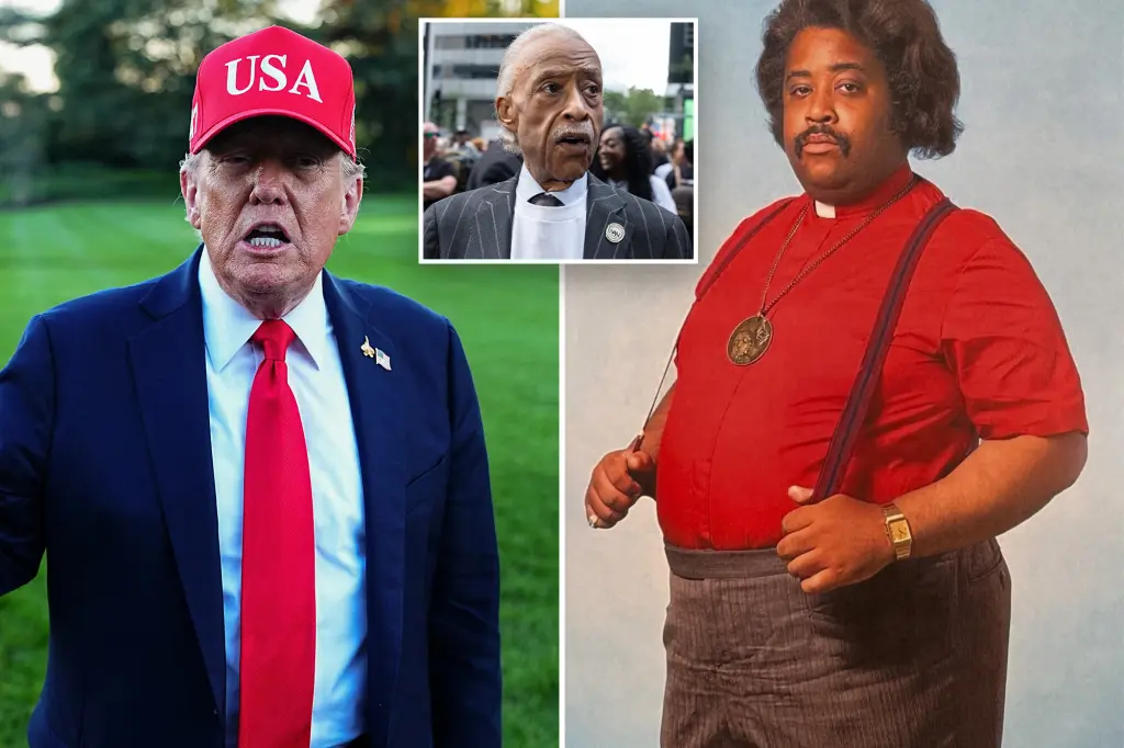 Trump ridicules Al Sharpton with an unflattering photo amid requests for an investigation into his 'lowest rated' program