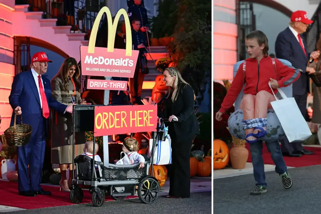 Trump welcomes many trick-or-treaters at Halloween event at the White House