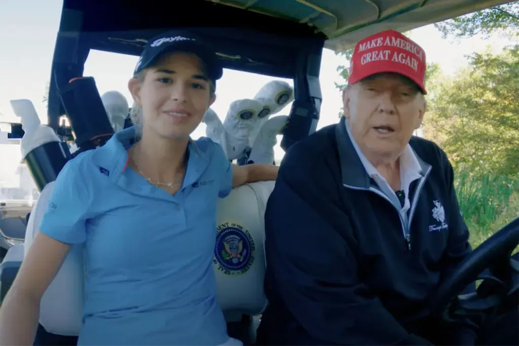 Trump's granddaughter Kai shares a video capturing their time together on the golf course.