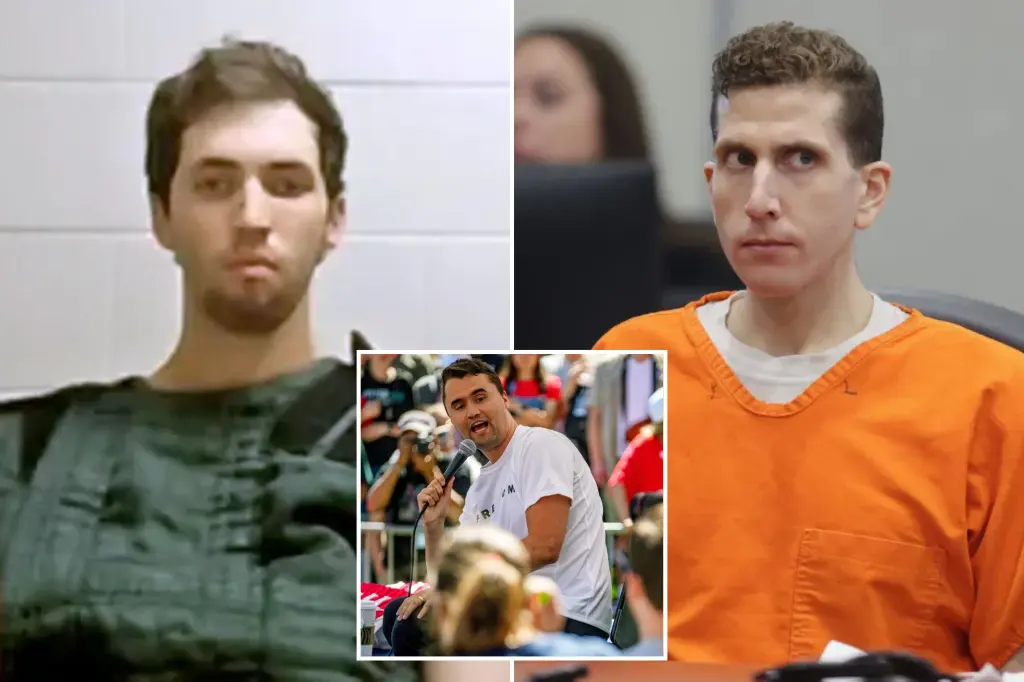 Tyler Robinson, accused of being Charlie Kirk's assassin, seeks to remove his restraints and prison clothes in court as his lawyers mention Idaho murderer Bryan Kohberger.