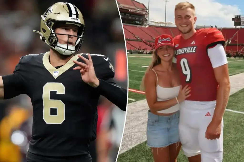 Tyler Shough shares his wife's response to the Saints rookie securing the quarterback position.