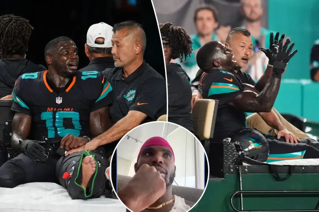 Tyreek Hill contemplating retirement after serious injury ends Dolphins season
