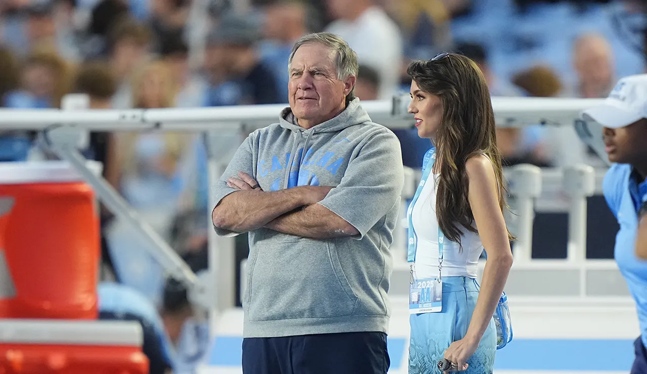 UNC coach Bill Belichick and girlfriend Jordon Hudson caught in leaked hot mic moments