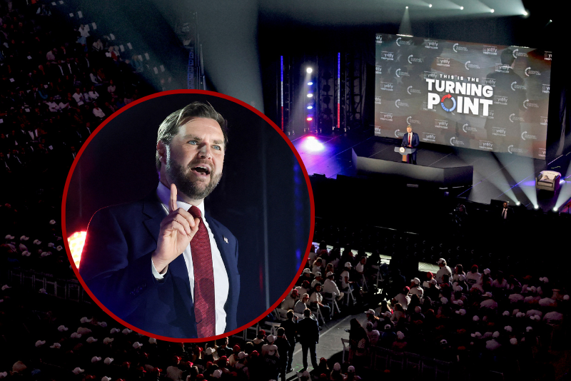 Vance speaks without a script and answers questions for a crowd of 10,000 to honor cherished TPUSA founder Charlie Kirk