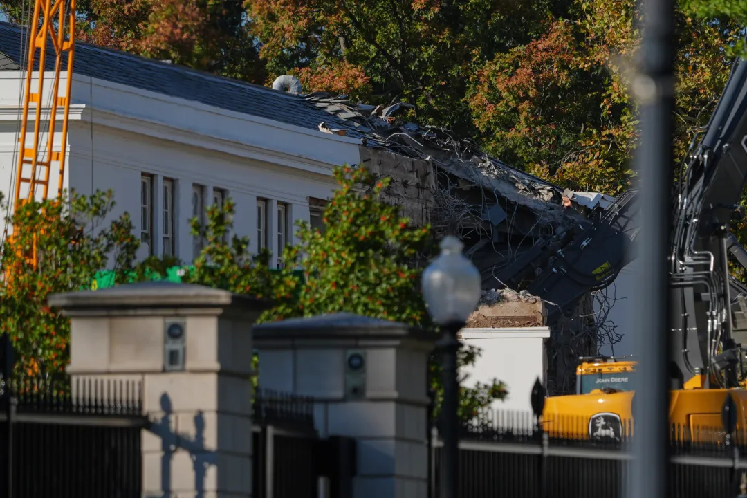 View images of the White House's destroyed East Wing
