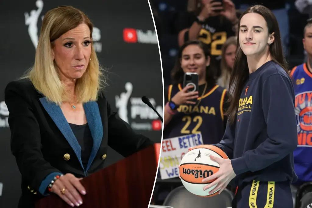 WNBA commissioner Cathy Engelbert refutes claims she said Caitlin Clark should be 'thankful' to the league for her success.
