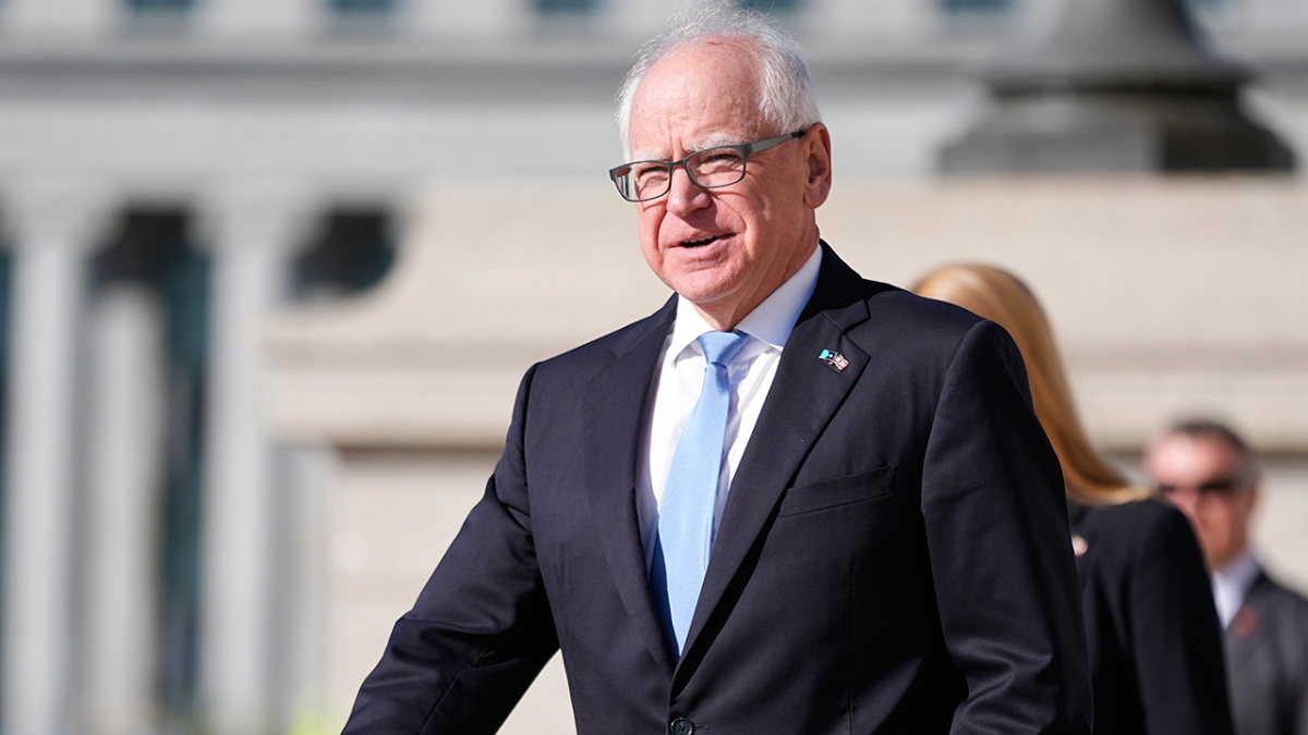 Walz criticizes Trump's tariffs while the White House supports its trade war strategies.