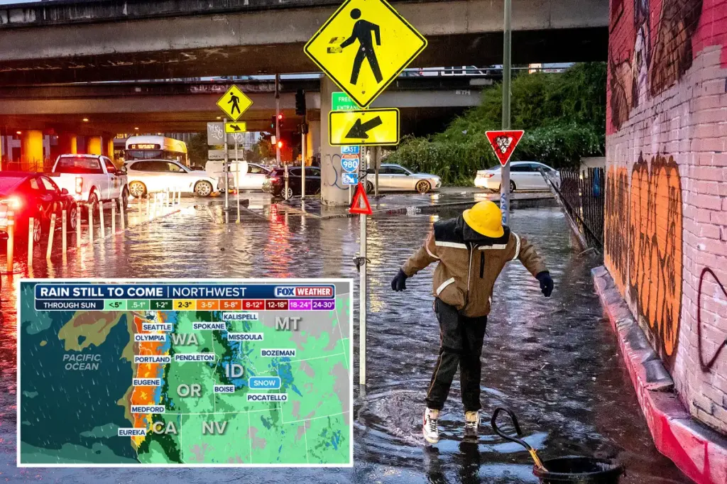 Weather patterns expected to deliver rain and snow to the Pacific Northwest, with potential for flooding