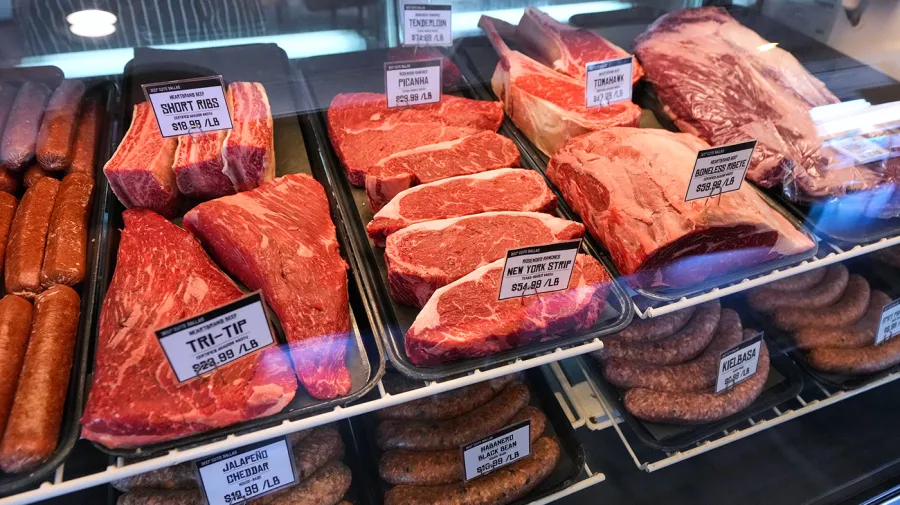 Which states are the top exporters of beef?