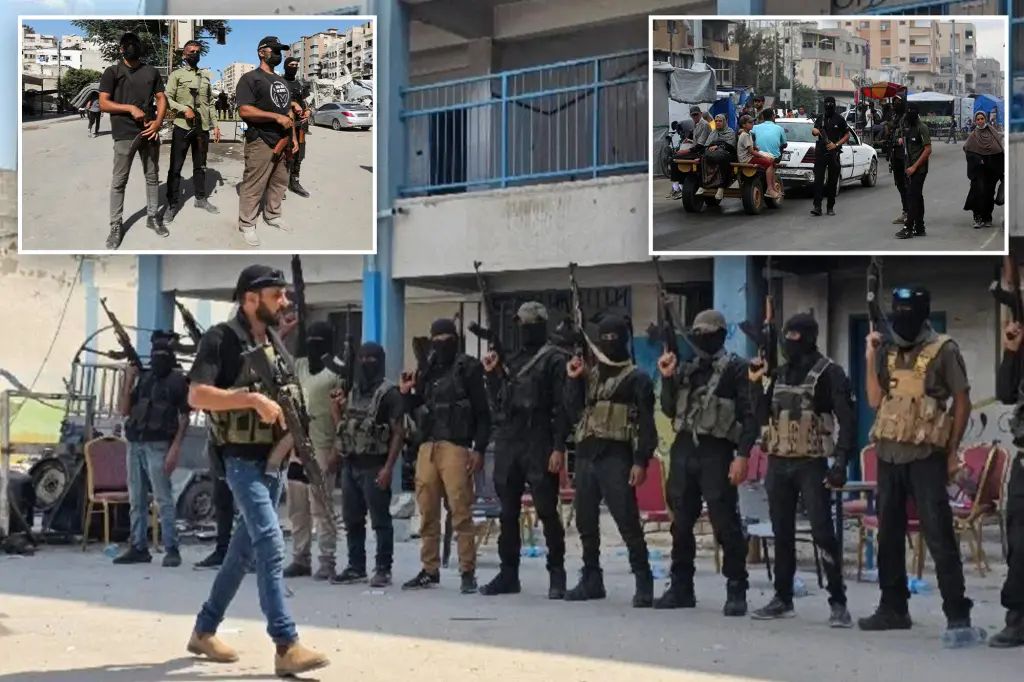 Who are the militant groups supporting or opposing Hamas in the power struggle in Gaza?