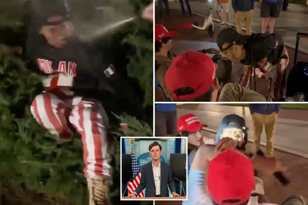 Woman filmed supposedly charging at MAGA activist during viral encounter