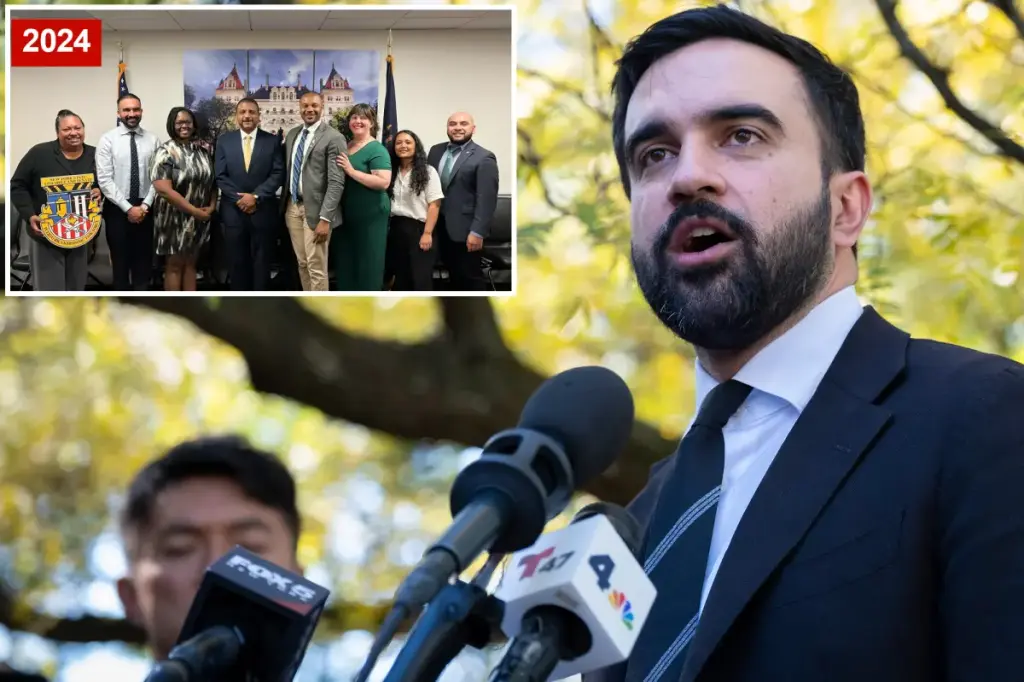Zohran Mamdani seen with the delegation from communist Cuba
