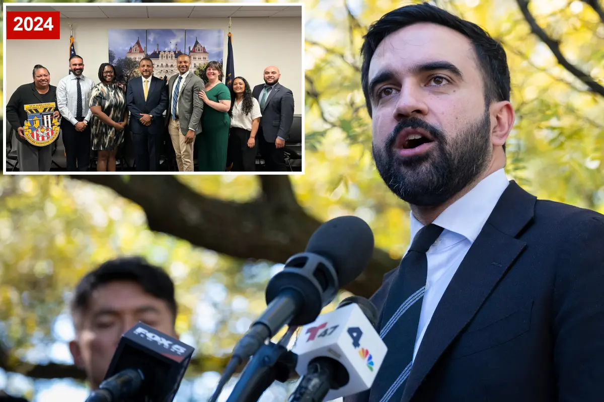 Zohran Mamdani seen with the delegation from communist Cuba