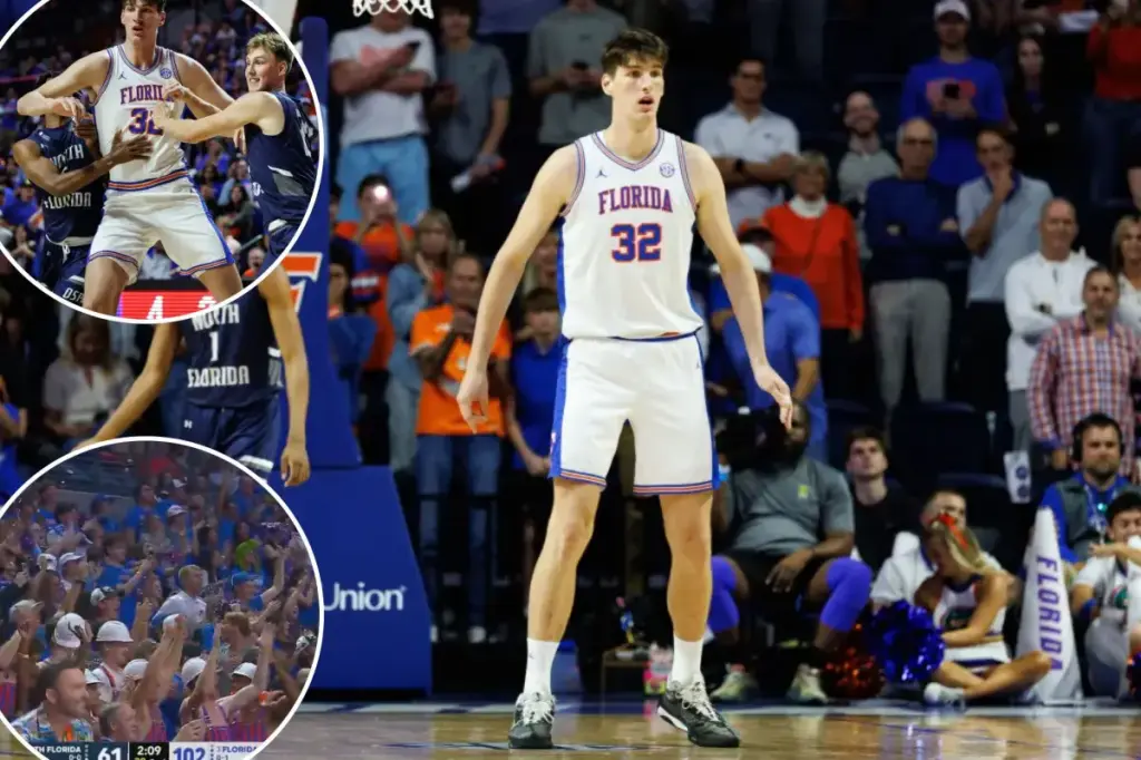 7-foot-9 Florida center Olivier Rioux achieves milestone in college basketball debut