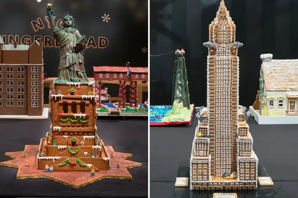 A gingerbread Statue of Liberty received the spirit award in a bake-off in NYC.