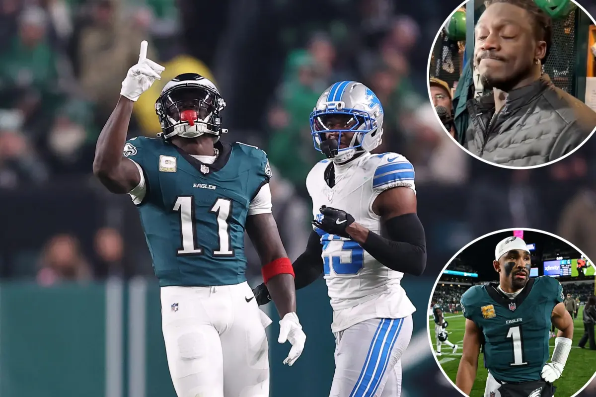 A.J. Brown addresses Jalen Hurts question during tense interview moment