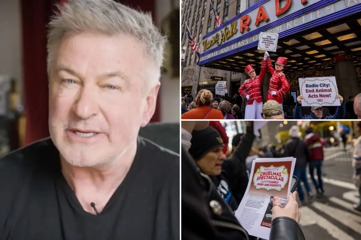 Alec Baldwin criticizes Radio City’s live-animal Nativity displays in new activist advertisements