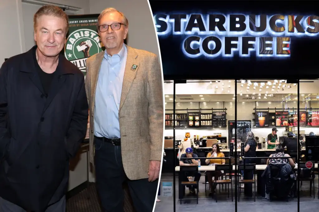 Alec Baldwin supports Starbucks employees, despite previous coffee incident.