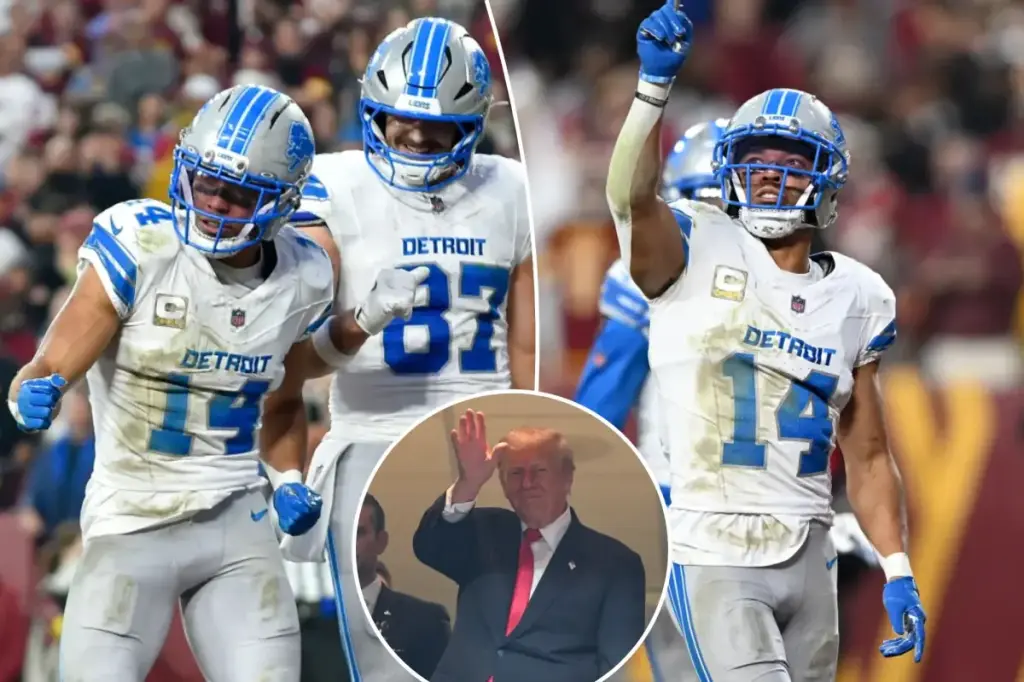 Amon-Ra St. Brown says sorry if his 'Trump dance' upset anyone