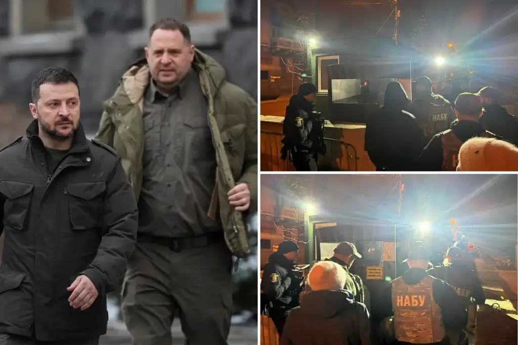 Andriy Yermak, Chief of Staff to Zelensky, searched at his home and offices in Ukraine.