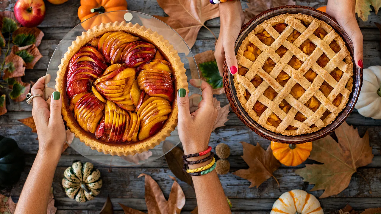 Apple pie is popular all year, but pumpkin takes the lead during Thanksgiving, according to surveys.