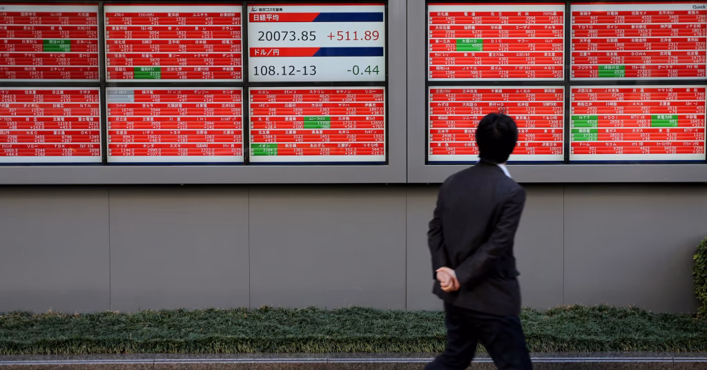 Asian stocks increase due to optimism around AI, dollar close to three-month peak.