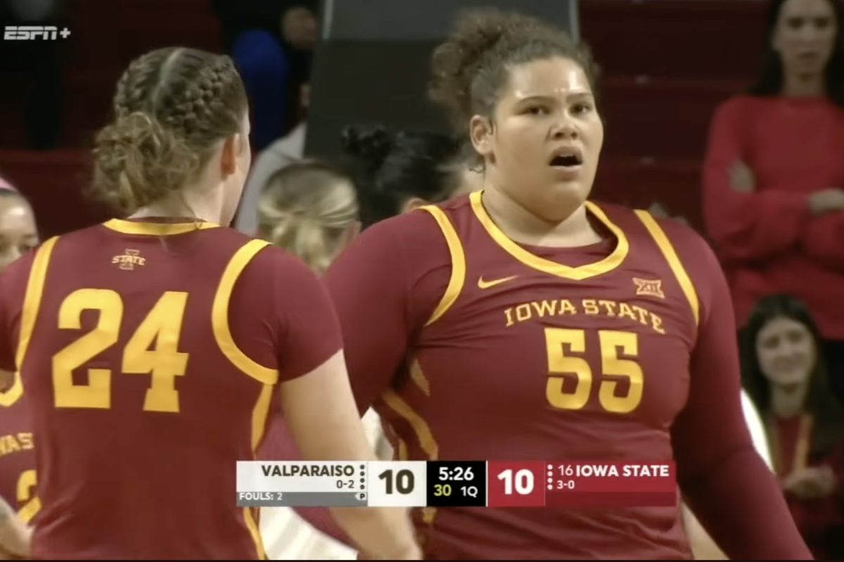 Audi Crooks of Iowa State scores 43 points in 20 minutes while battling illness.