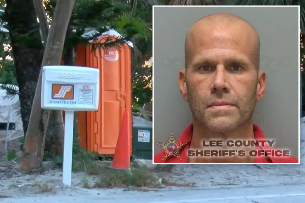 Barefoot Florida car thief exits porta-potty 'holding two wooden stakes'
