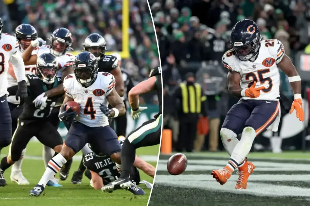 Bears defeat struggling Eagles with strong running game to claim fifth consecutive victory
