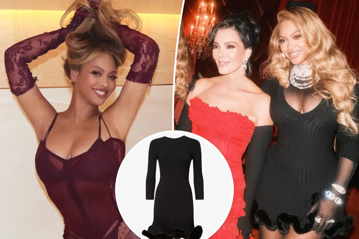Beyoncé dons a reverse Fendi dress for Kris Jenner's 70th birthday celebration.
