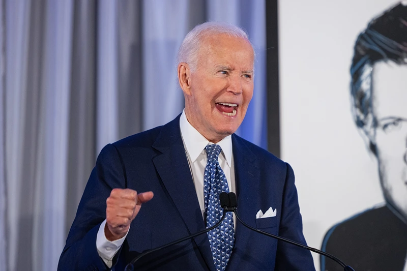 Biden says the Democratic Party is revitalized after election wins, claims Trump's actions are a source of national embarrassment.