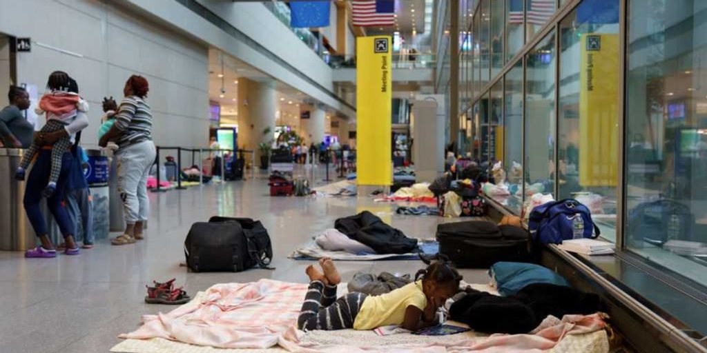 Biden transformed U.S. airports into shelters for migrants, making taxpayers cover the costs.