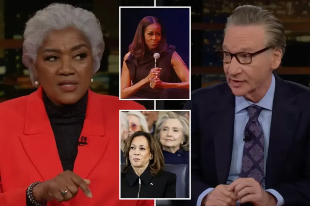 Bill Maher and Donna Brazile criticize Michelle Obama's statement about the US being unprepared for a female president.
