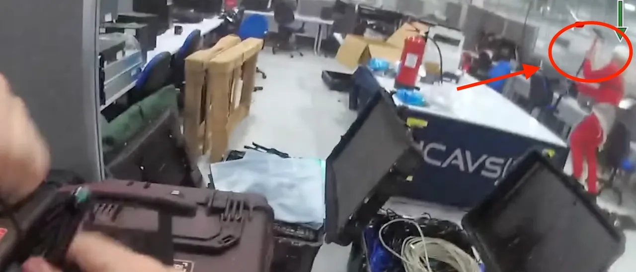 Bodycam reportedly captures Palestine activist's violent sledgehammer attack on officer