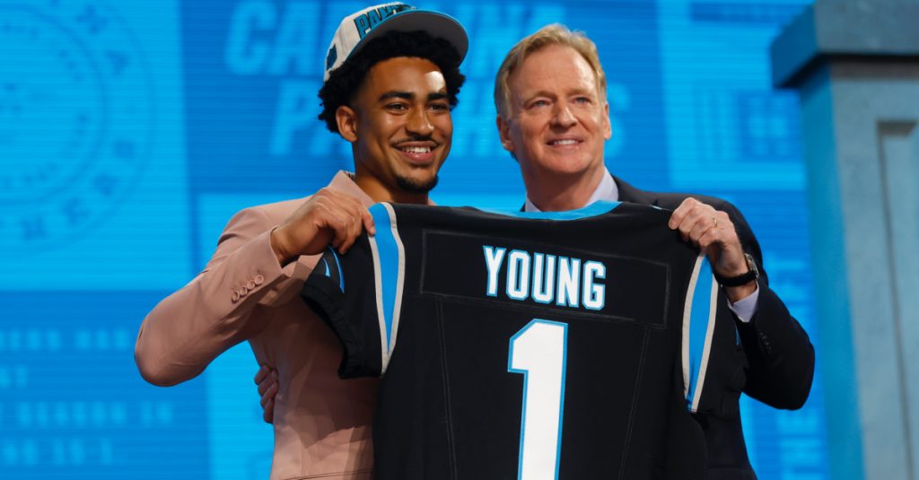 Bryce Young from the Panthers expresses gratitude, stating 'All Glory Goes to God': 'Without Him, I'm Nothing'