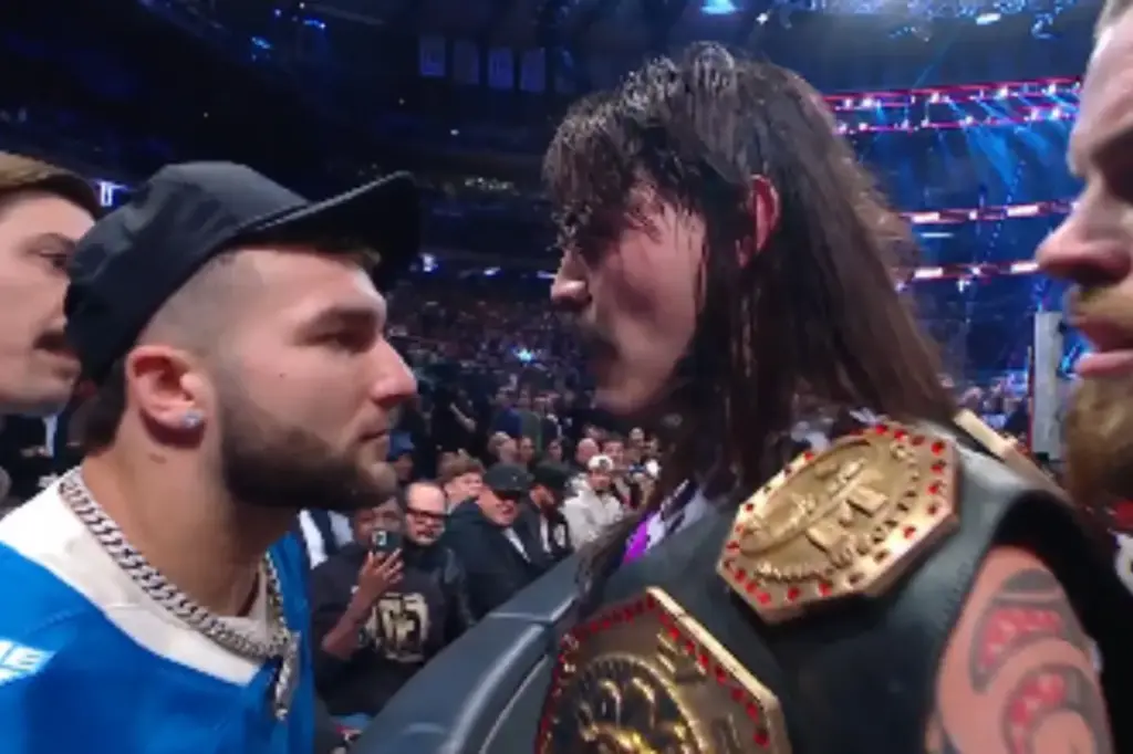 Cam Skattebo from the Giants shows his strength with WWE Judgment Day at Raw