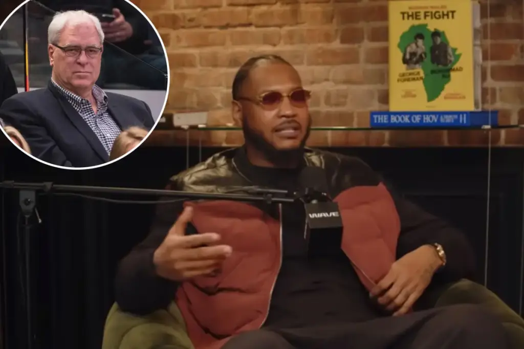 Carmelo Anthony criticizes Phil Jackson for blaming him regarding the Knicks.