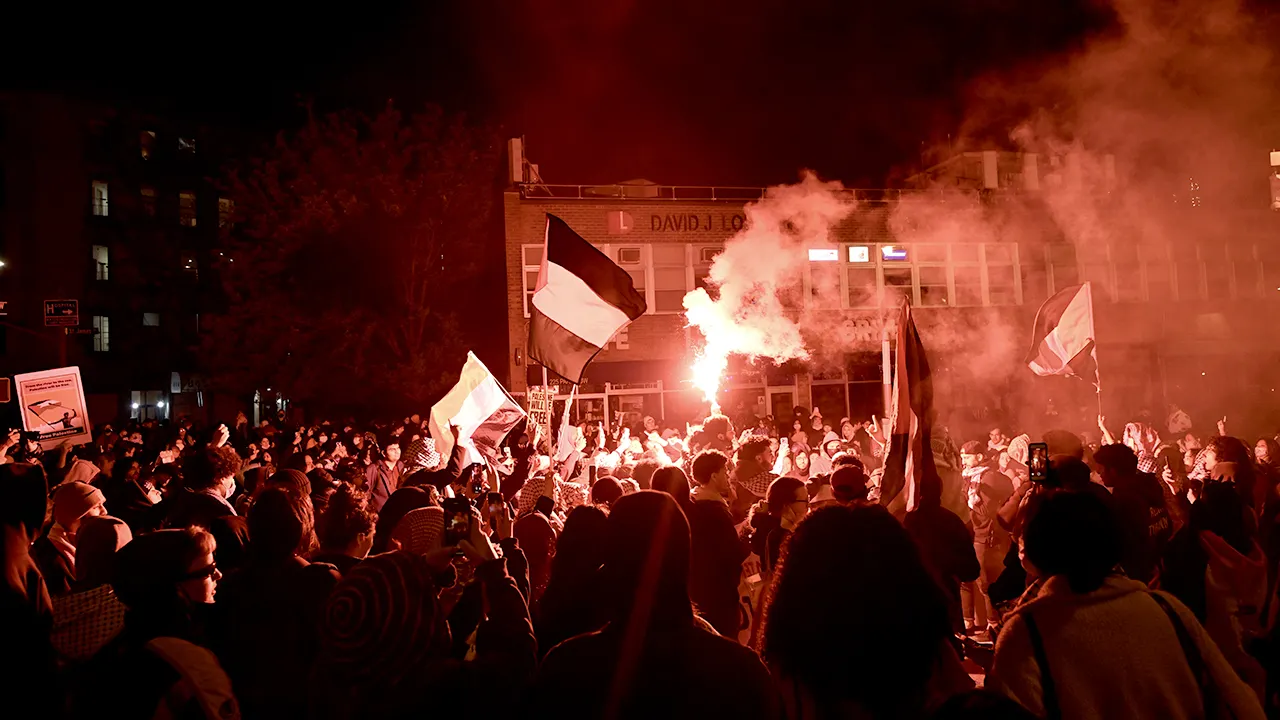 Chancellor states that agitators connected to Iran are driving the protests.