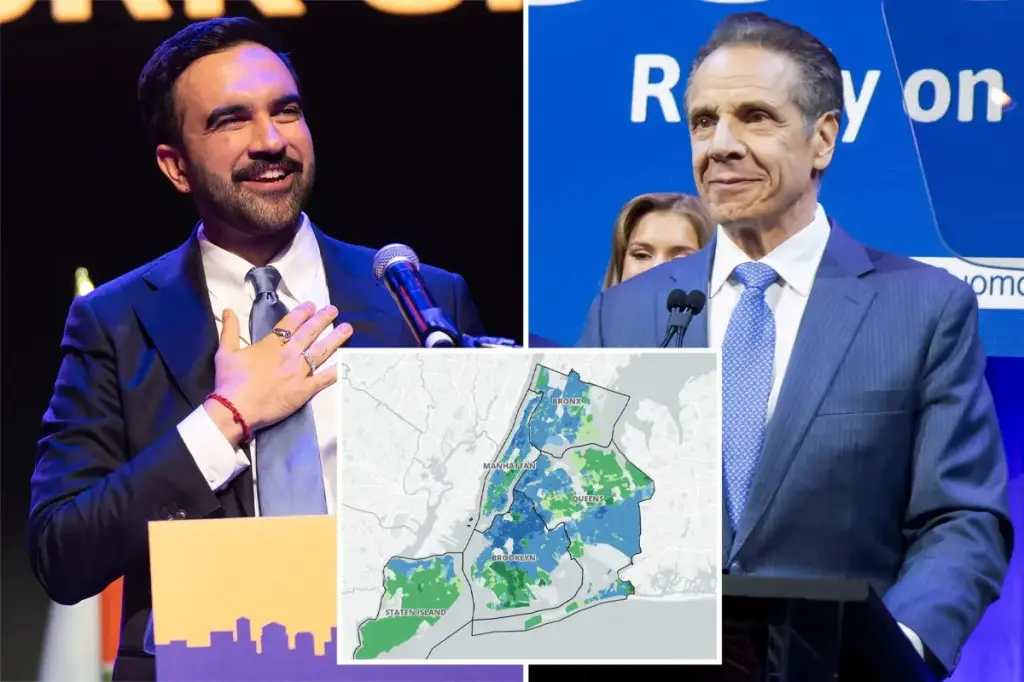 Check out which candidate, Zohran Mamdani or Andrew Cuomo, your neighborhood supported for NYC mayor in this results map.