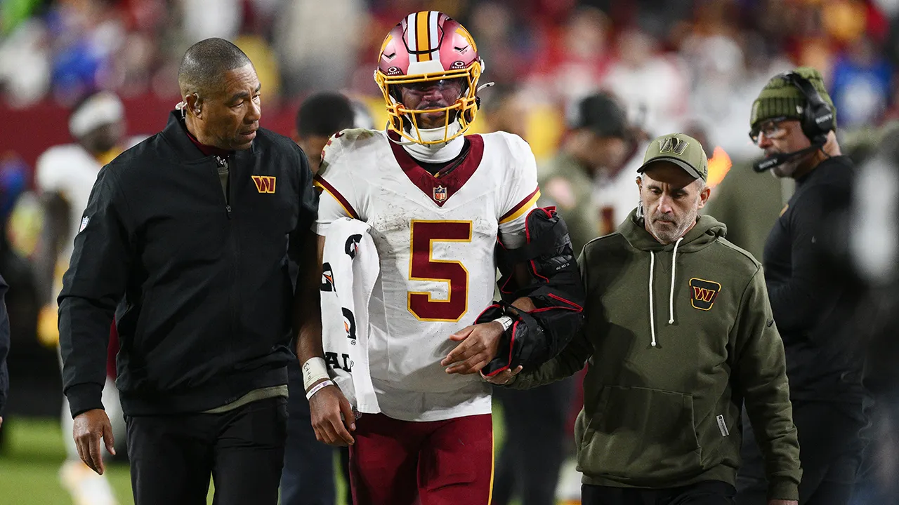 Commanders criticized for playing Jayden Daniels in lopsided game despite injury