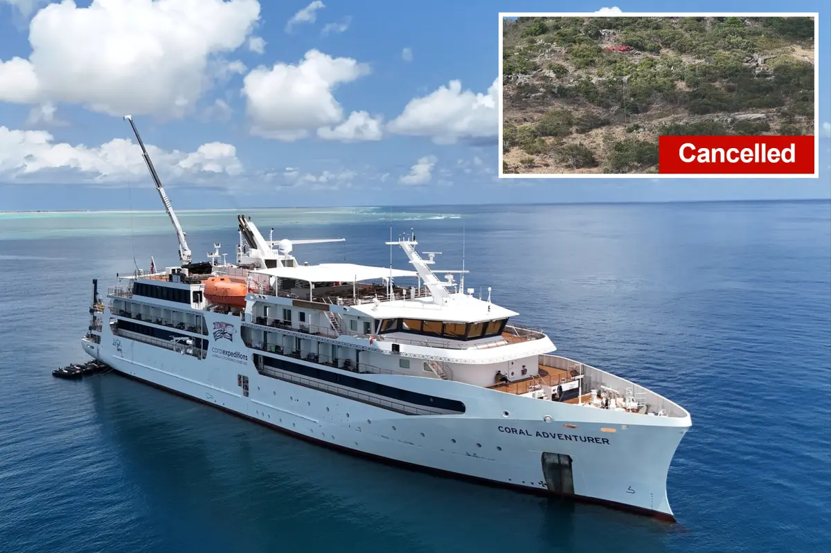 Coral Expeditions halts 60-day journey around Australia following the death of an elderly passenger left on an island.