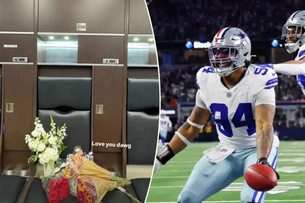 Cowboys players pay tribute to Marshawn Kneeland with flowers at his locker: 'Love you man'