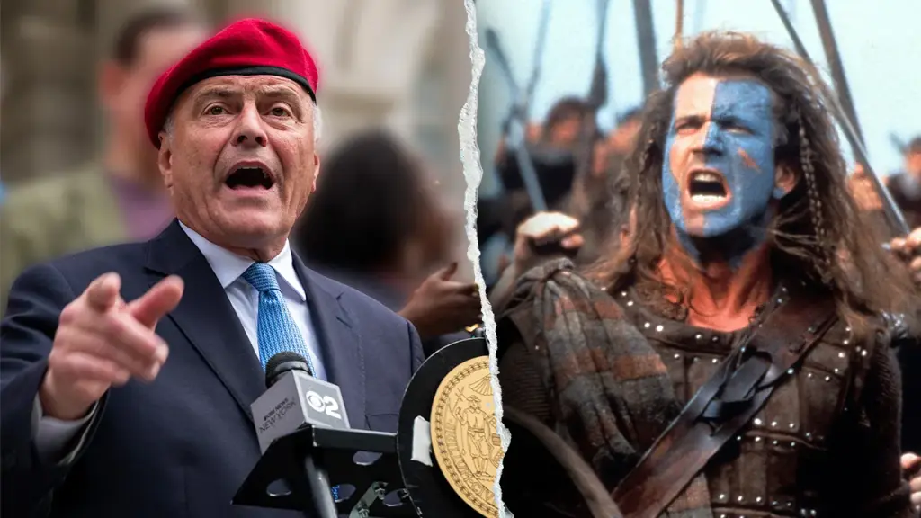 Curtis Sliwa likens himself to Braveheart in the New York City mayoral election