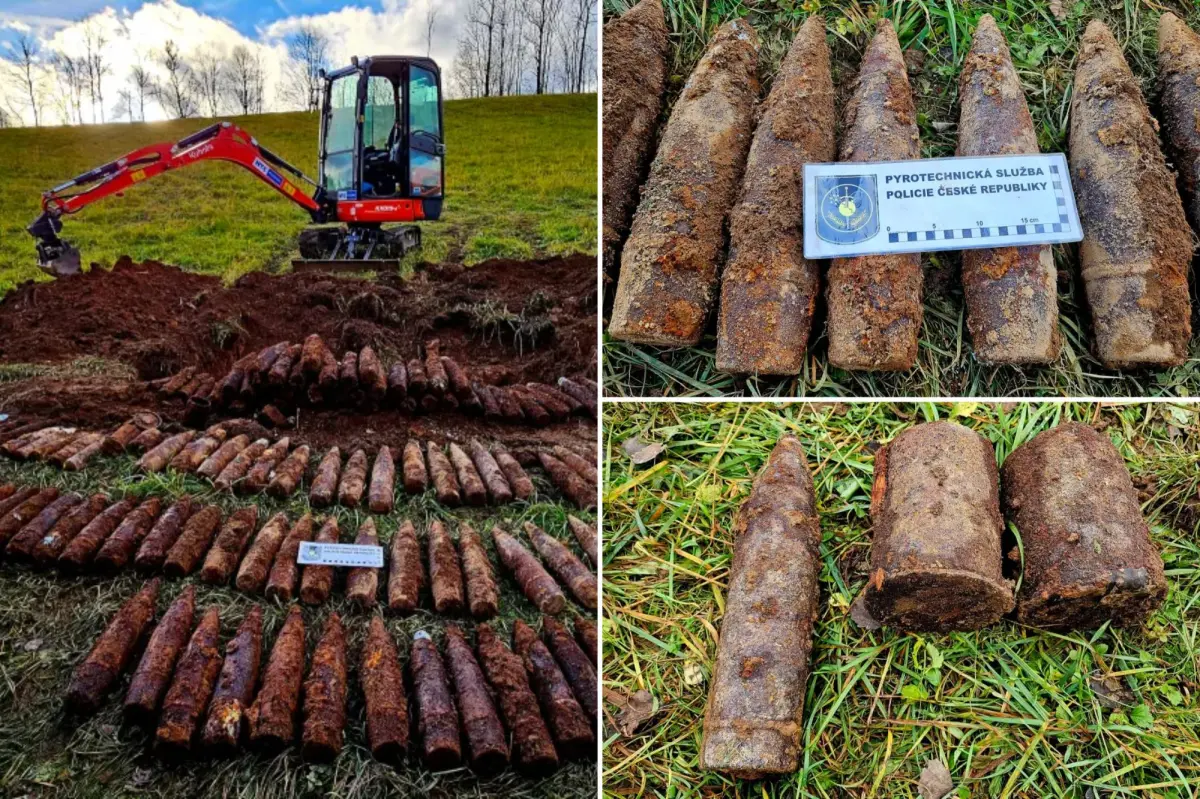 Czech father and son find stash of World War II ammunition while metal detecting near the border with Poland