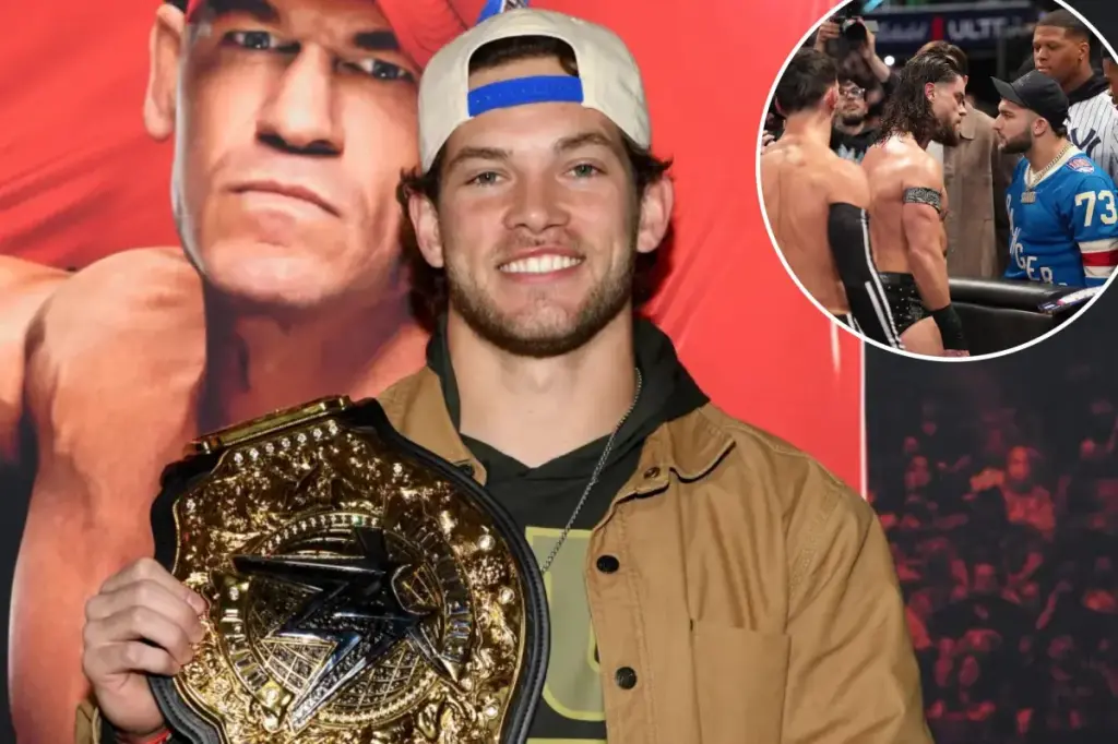 Dalen Cambre of the Giants: Cam Skattebo was safe at the WWE event