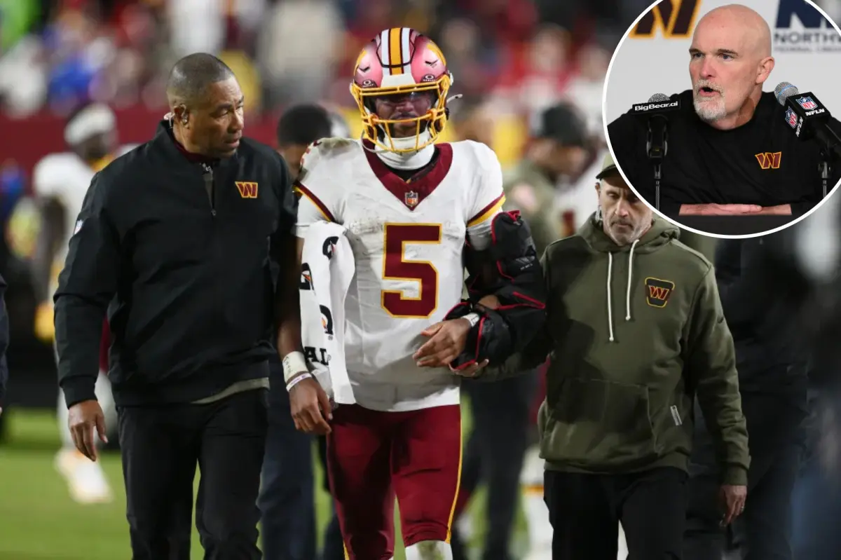 Dan Quinn reveals surprising details about Jayden Daniels' injury